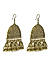 Fida Ethnic Golden Plated Afghni Drop Hook Earrings For Women