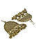 Fida Ethnic Golden Plated Afghni Drop Hook Earrings For Women