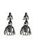 Fida Oxidised Silver Temple Inspired Jhumka Earrings For Women