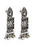 Fida Ethnic Silver Plated Oxidised Geometric Drop Earring For Women