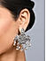 Fida Ethnic Silver Plated Oxidised Engraved Drop Earring For Women