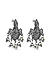 Fida Ethnic Silver Plated Oxidised Engraved Drop Earring For Women