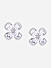 American Diamond Silver Pated Floral Stud Earring