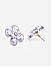 American Diamond Silver Pated Floral Stud Earring