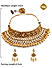 Kundan Pearls Gold Plated Floral Choker Set with Maangtikka