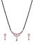 American Diamond Rose Gold Plated Floral Mangalsutra Set