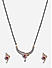 American Diamond Ruby Gold Plated Mangalsutra Set