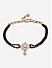 American Diamond Gold Plated Floral Mangalsutra Bracelet