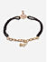 American Diamond Gold Plated Floral Mangalsutra Bracelet