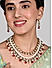 Fida Ethnic Gold Plated Maroon Beaded Kundan Layer Necklace Set For Women