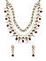 Fida Ethnic Gold Plated Maroon Beaded Kundan Layer Necklace Set For Women