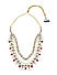 Fida Ethnic Gold Plated Maroon Beaded Kundan Layer Necklace Set For Women