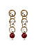 Fida Ethnic Gold Plated Maroon Beaded Kundan Layer Necklace Set For Women