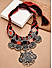 Ghungroo Red Black Silver Plated Oxidised Braided Statement Necklace