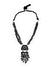 Ghungroo Silver Plated Oxidised Geometric Statement Necklace