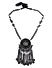 Silver Plated Oxidised Chained Statement Necklace