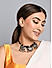 Fida Ethnic Silver Plated Tribal Motif Choker Necklace For Women