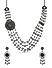 Fida Ethnic Oxidised Silver Floral Multi Layer Beaded jewelry Set For Women