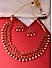 Ruby Beads Gold Plated Layered Jewellery Set