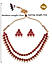 Ruby Beads Gold Plated Layered Jewellery Set