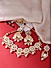 Kundan Pearls Gold Plated Floral Jewellery Set with Maangtikka