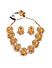 Beads Gold Plated Laxmi Goddess Temple Jewellery Set