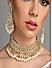 Kundan Pearls Gold Plated Geometric Choker Set