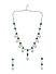 Fida Silver-Plated Green Stone Studded Jewellery Set for women