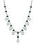 Fida Silver-Plated Green Stone Studded Jewellery Set for women