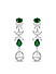 Fida Silver-Plated Green Stone Studded Jewellery Set for women