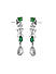 Fida Silver-Plated Green Stone Studded Jewellery Set for women