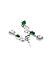 Fida Silver-Plated Green Stone Studded Jewellery Set for women