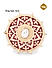 Maroon Kundan Beads Gold Plated Floral Meenakari Ring