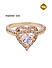 American Diamond Gold Plated Heart Engagement Ring