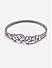 American Diamond Silver Plated Floral Bangle-Style Bracelet