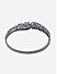 American Diamond Silver Plated Floral Bangle-Style Bracelet