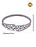 American Diamond Silver Plated Floral Bangle-Style Bracelet