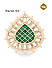 Green Kundan Beads Gold Plated Teardrop Cocktail Ring