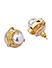 ToniQ  Luxurious Gold Plated  American Diamond Pearl Stud Earring for Women