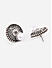 ToniQ Stylish Oxidised Silver Plated Pearl Detail Round Stud Earrings For Women