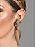 ToniQ Stylish Oxidised Gold Plated Geometric Stud Earrings For Women