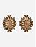 ToniQ Stylish Oxidised Gold Plated Geometric Stud Earrings For Women