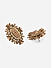 ToniQ Stylish Oxidised Gold Plated Geometric Stud Earrings For Women