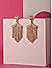 Toniq Classic Gold Plated Geometrical Drop Earring For Women