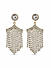 Toniq Classic Gold Plated Geometrical Drop Earring For Women