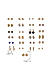 Toniq Classic Gold & Silver Plated Set of 25 Stud Earrings for women