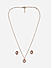 Peach Stones Gold Plated Pendant Set