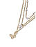 ToniQ Stylish Gold Plated Butterfly & Pearl Detail 3 Layered Necklace for Women