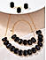 ToniQ Classic Gold Pllated Black Stone Jewellery Set for Women