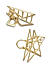 ToniQ Monochrome gold  Hoop Hair claw clip Gift set (set of 2)